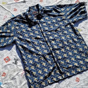 Vintage FUBU Button Shirt All Over Print XL